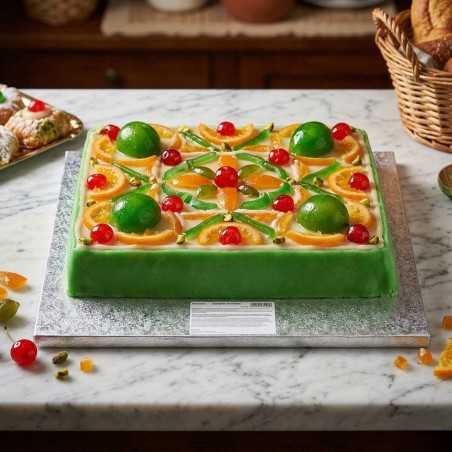 Piatto sottotorta quadrato cartoncino alluminio 35x35 cm pasticceria | Crovegli