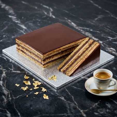 Piatto sottotorta quadrato cartoncino alluminio 40x40 cm pasticceria | Crovegli
