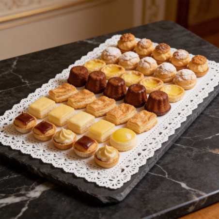 Pizzo centrino rettangolare cellulosa bianca 40x60 cm sottotorta | Crovegli