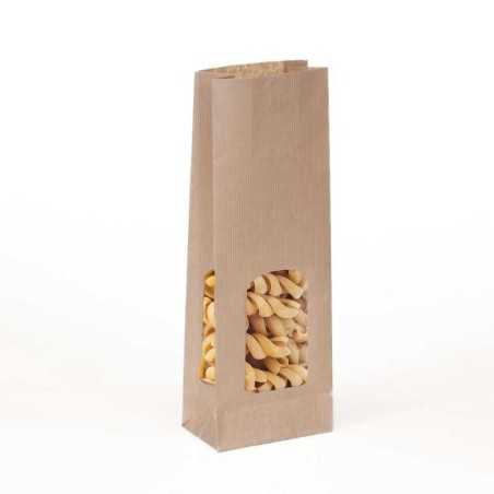 Sacchetto avana millerighe antigrasso finestra 13+8x37 cm non saldabile | Crovegli