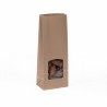 Sacchetto avana politenato termosaldabile finestra 13+8x34 cm | Crovegli