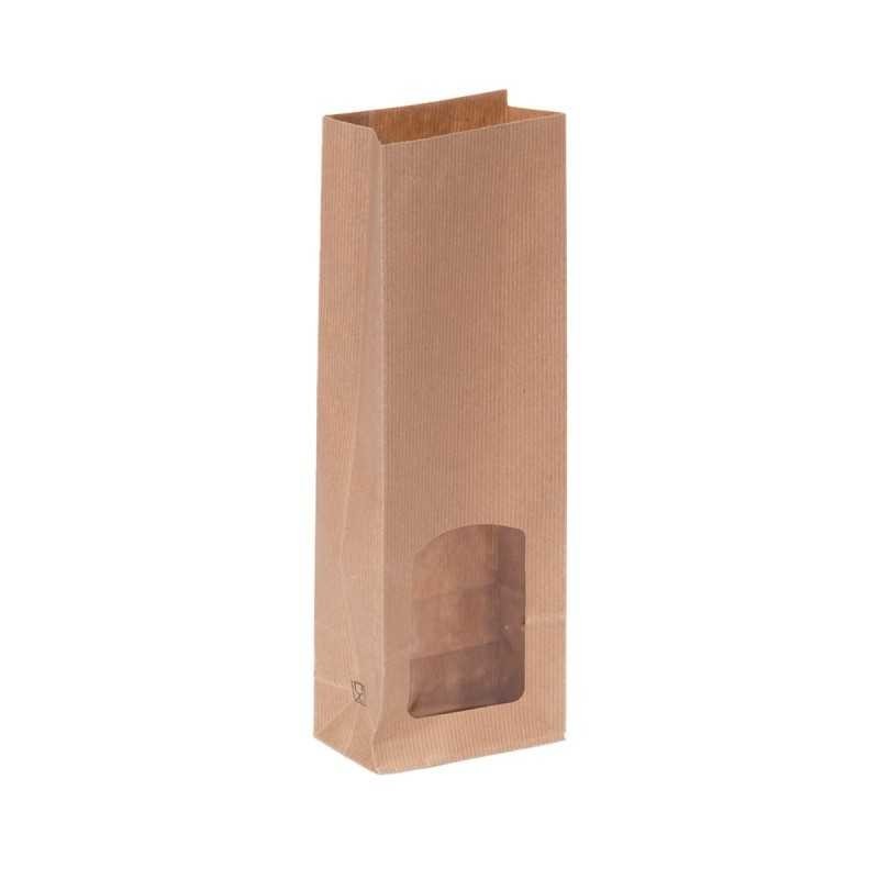 Sacchetto antigrasso bianco finestra trasparente 20+5+5x33 cm asporto | Crovegli