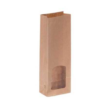 Sacchetto antigrasso bianco finestra trasparente 20+5+5x33 cm asporto | Crovegli