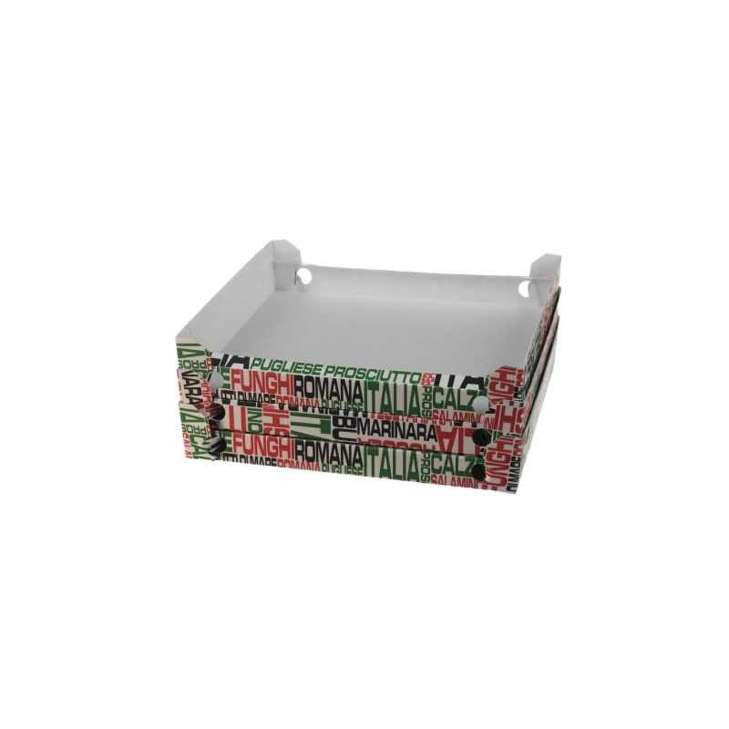 Scatola cubo pizza cartoncino vegetale bianco 32,5x32,5 cm | Crovegli