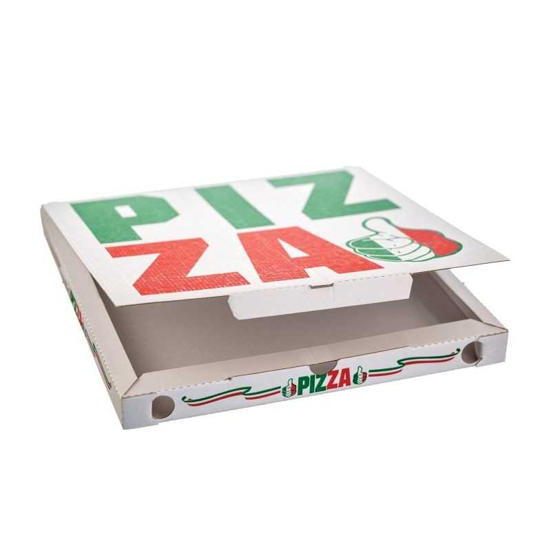 Scatola cubo pizza cartone bianco 36x36 cm | Crovegli