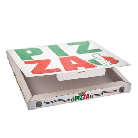 Scatola cubo pizza cartone bianco 36x36 cm | Crovegli