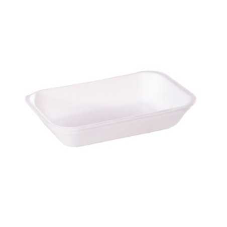 Vassoio polistirolo XPS 166 bianco non drenante 240x155 H45 mm carni formaggi | Crovegli