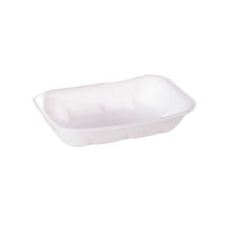 Vassoio polistirolo espanso AT 70SD bianco drenante 180x135 H38 mm carni formaggi | Crovegli