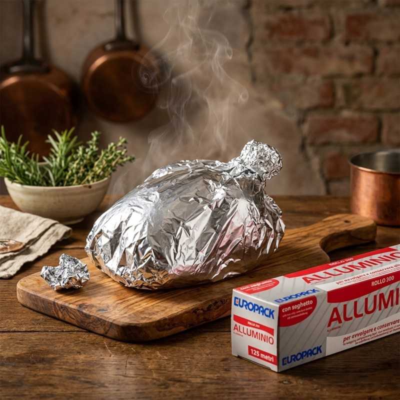 Rotolo alluminio alimentare h 30 cm x 125 m box seghetto | Crovegli