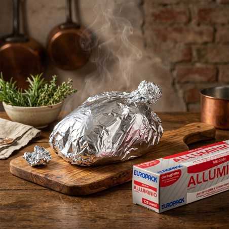 Rotolo alluminio alimentare h 30 cm x 125 m box seghetto | Crovegli