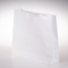 Borsa carta bianca manico ritorto 54+14x50 cm | Crovegli