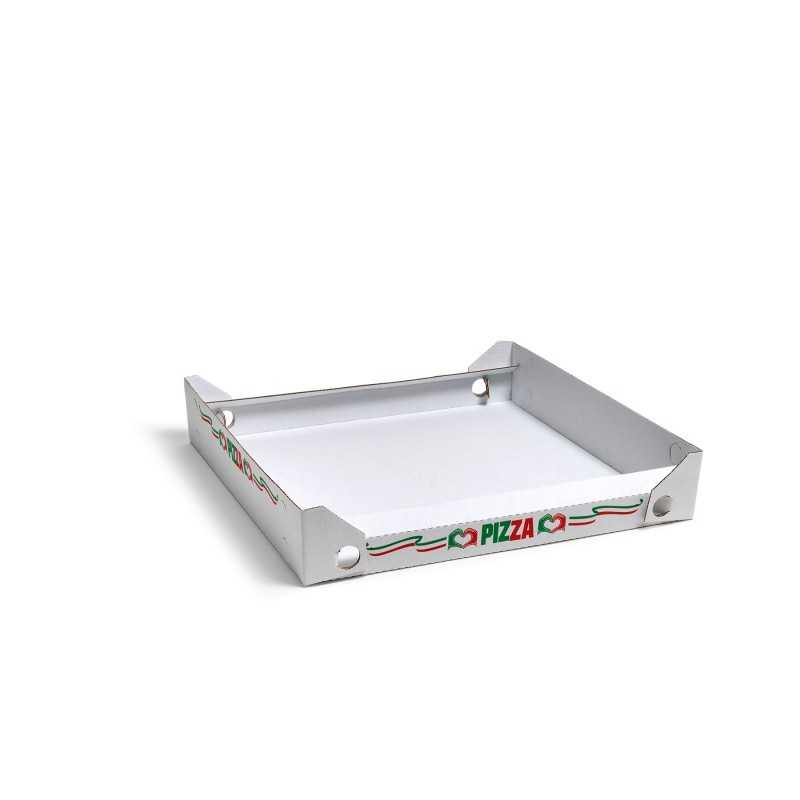Scatola cubo pizza cartone bianco 36x36 cm | Crovegli