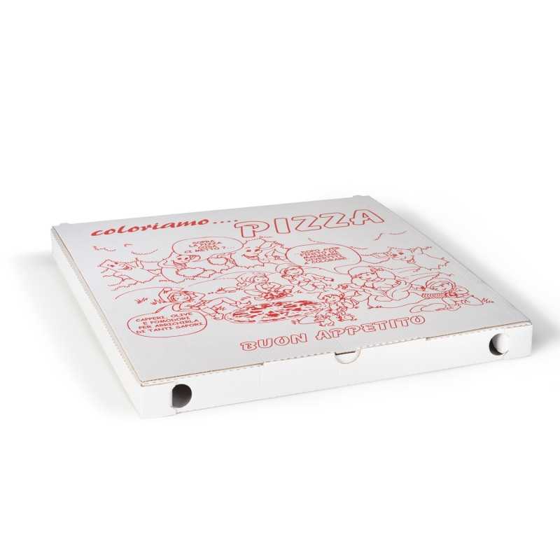 Scatola pizza cartone avana 40x40 H3,5 cm | Crovegli