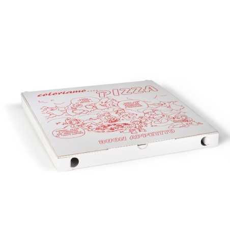 Scatola pizza cartone avana 40x40 H3,5 cm | Crovegli