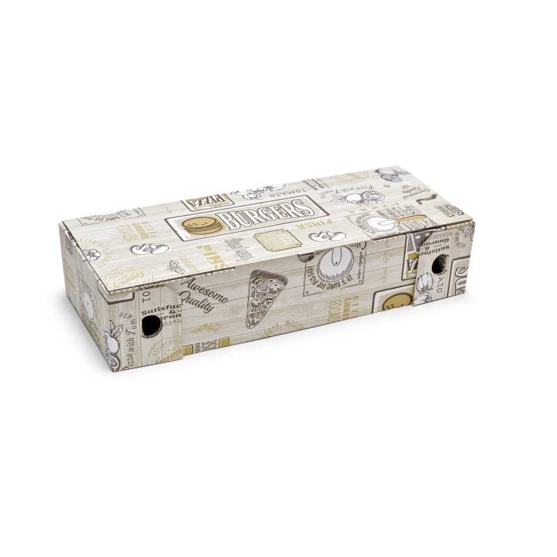 Scatola calzone cartoncino vegetale bianco 40x15,5 H8,5 cm | Crovegli