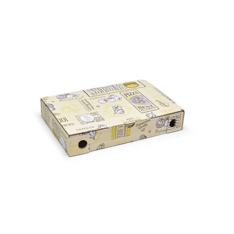 Scatola pizza al metro cartone bianco 40x60 H5 cm | Crovegli