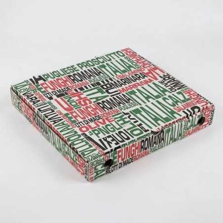 Scatola pizza cartoncino vegetale bianco 36x36 H3 cm | Crovegli