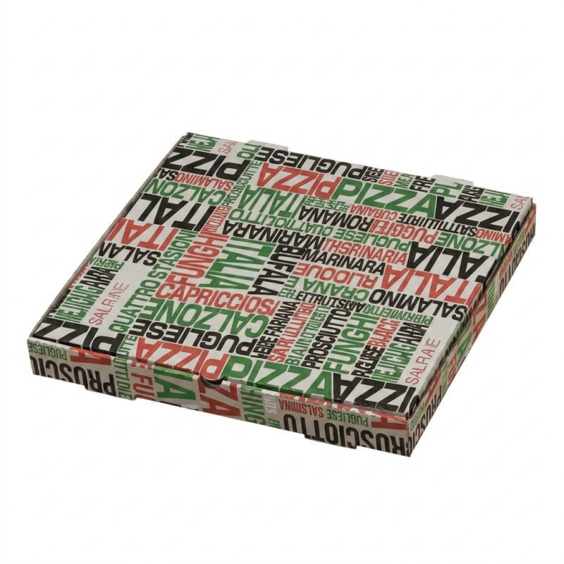 Scatola pizza cartoncino vegetale bianco 33x33 H3 cm | Crovegli