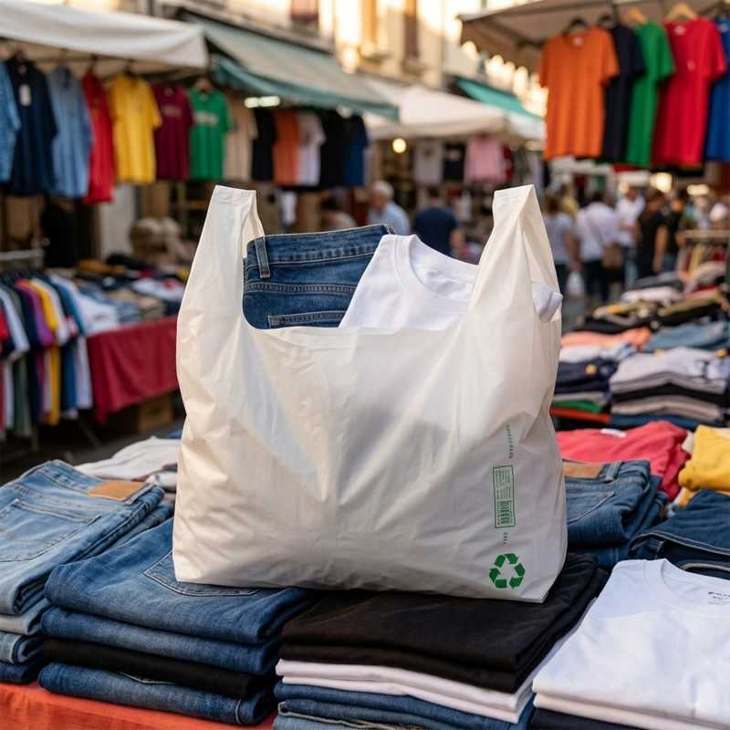 Shopper LDPE riutilizzabile manico canottiera 60+30x90 cm 135 g | Crovegli