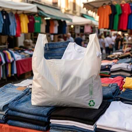 Shopper LDPE riutilizzabile manico canottiera 60+30x90 cm 135 g | Crovegli