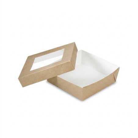 Scatola kraft con finestra 13x12x5 cm | Crovegli