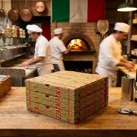Scatola cubo pizza cartone avana 33x33 cm | Crovegli