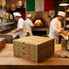 Scatola cubo pizza cartone avana 33x33 cm | Crovegli