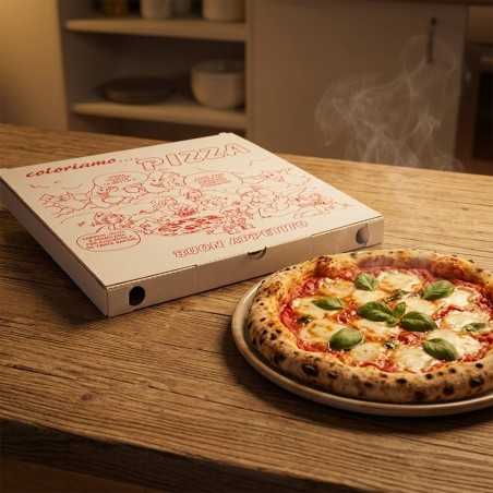 Scatola pizza cartone avana 40x40 H3,5 cm | Crovegli