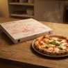 Scatola pizza cartone avana 40x40 H3,5 cm | Crovegli