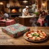 Scatola pizza cartoncino vegetale bianco 36x36 H3 cm | Crovegli