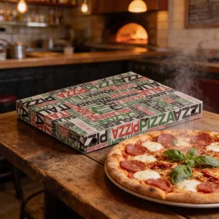 Scatola pizza al metro cartoncino vegetale bianco 40x60 H5 cm | Crovegli
