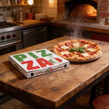 Scatola pizza cartone bianco 33x33 H3 cm | Crovegli