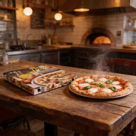 Scatola pizza cartone bianco 32,5x32,5 H3 cm | Crovegli