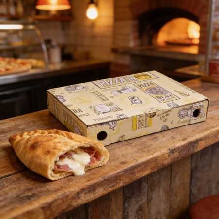 Scatola pizza al metro cartone bianco 40x60 H5 cm | Crovegli
