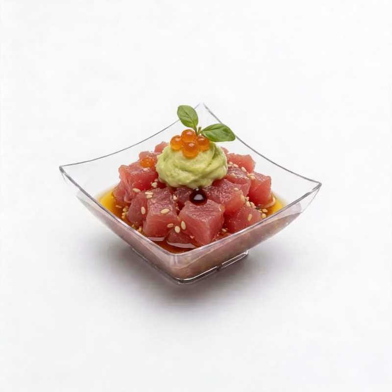 Coppetta quadrata trasparente 90cc finger food monoporzione | Crovegli