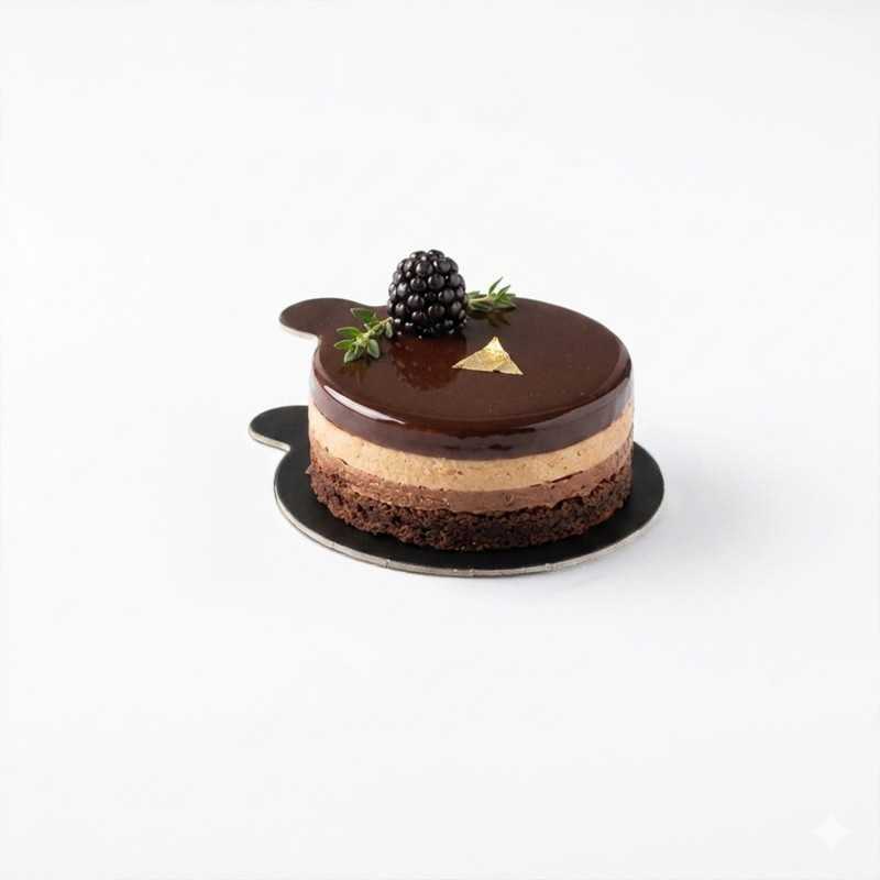 Dischetto cartoncino oro nero monoporzione Ø 10 cm pasticceria | Crovegli
