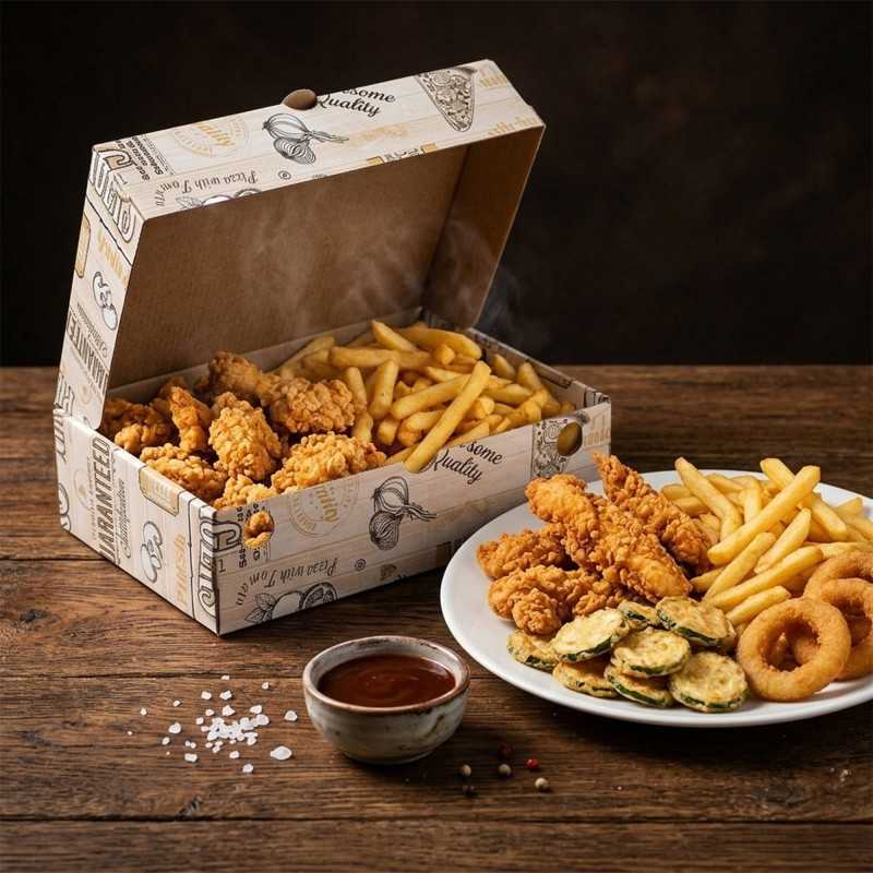 Contenitore fritti 17x27 h7 cm fori sfiato | Crovegli