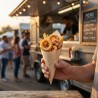 Cono legno naturale H 22,5 cm Ø 9,5 cm street food asporto | Crovegli