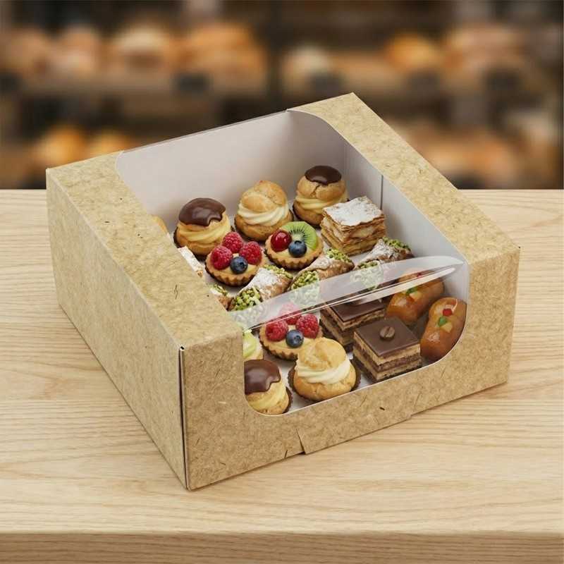 Scatola kraft con finestra 20x10,5 cm h5 cm | Crovegli