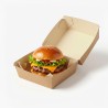 Porta hamburger cartoncino avana bio 12x12x7 cm | Crovegli