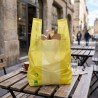 Shopper biodegradabile compostabile gialla 30x60 cm 20 g trasporto merce | Crovegli
