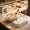 Vaschetta gelato Yetigel ovale EPS bianco 1500cc / 1200gr | Crovegli
