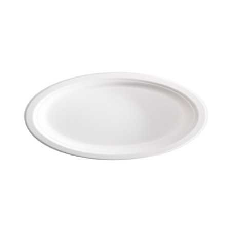 Piatto ovale polpa cellulosa bio PFAS free 26,3x19,9 cm | Crovegli