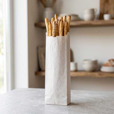 Sacchetto carta bianca 40 gr 10x35 cm | Crovegli