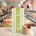 Sacchetto carta bianca stampa gelateria 15x30 cm | 1 kg