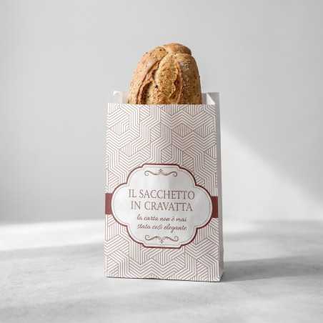 Sacchetto carta bianca stampa cravatta 22x44 cm | Crovegli