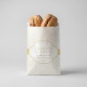 Sacchetto carta bianca stampa cravatta 17x36 cm | Crovegli