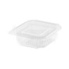 Vaschetta PET rettangolare 11,7x12,8 cm H 45 mm 250cc coperchio | Crovegli