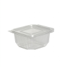 Vaschetta PET rettangolare 11,7x12,8 cm H 55 mm 375cc coperchio | Crovegli