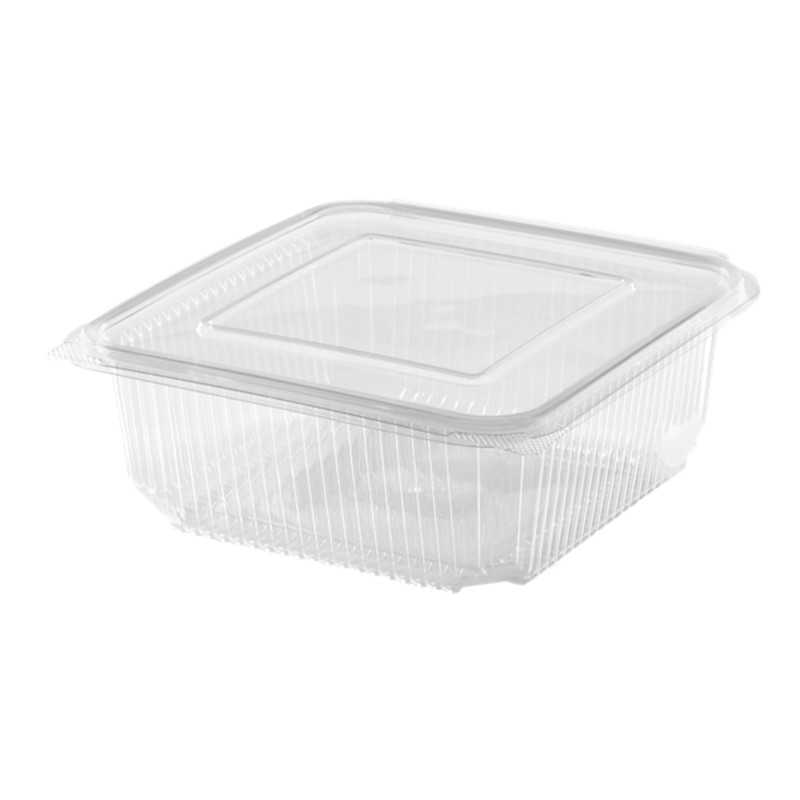 Vaschetta PET rettangolare 19x19,3 cm H 70 mm 1500cc coperchio | Crovegli